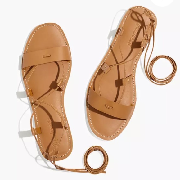 Madewell Shoes - MADEWELL Tan Strappy Wrap Sandals